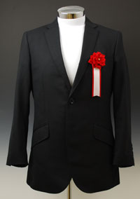 リボン胸章 小リボンバラ2枚タレ