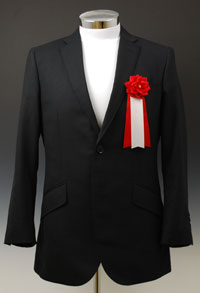 リボン胸章 小リボンバラ3枚タレ