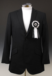 弔用・喪章 二重五方白/黒