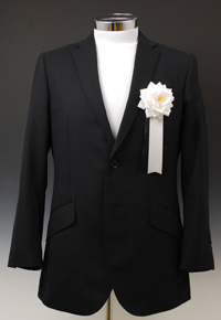 弔用・喪章 中リボンバラ白/黒