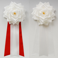 リボン胸章 選挙候補者用 特大リボンバラ